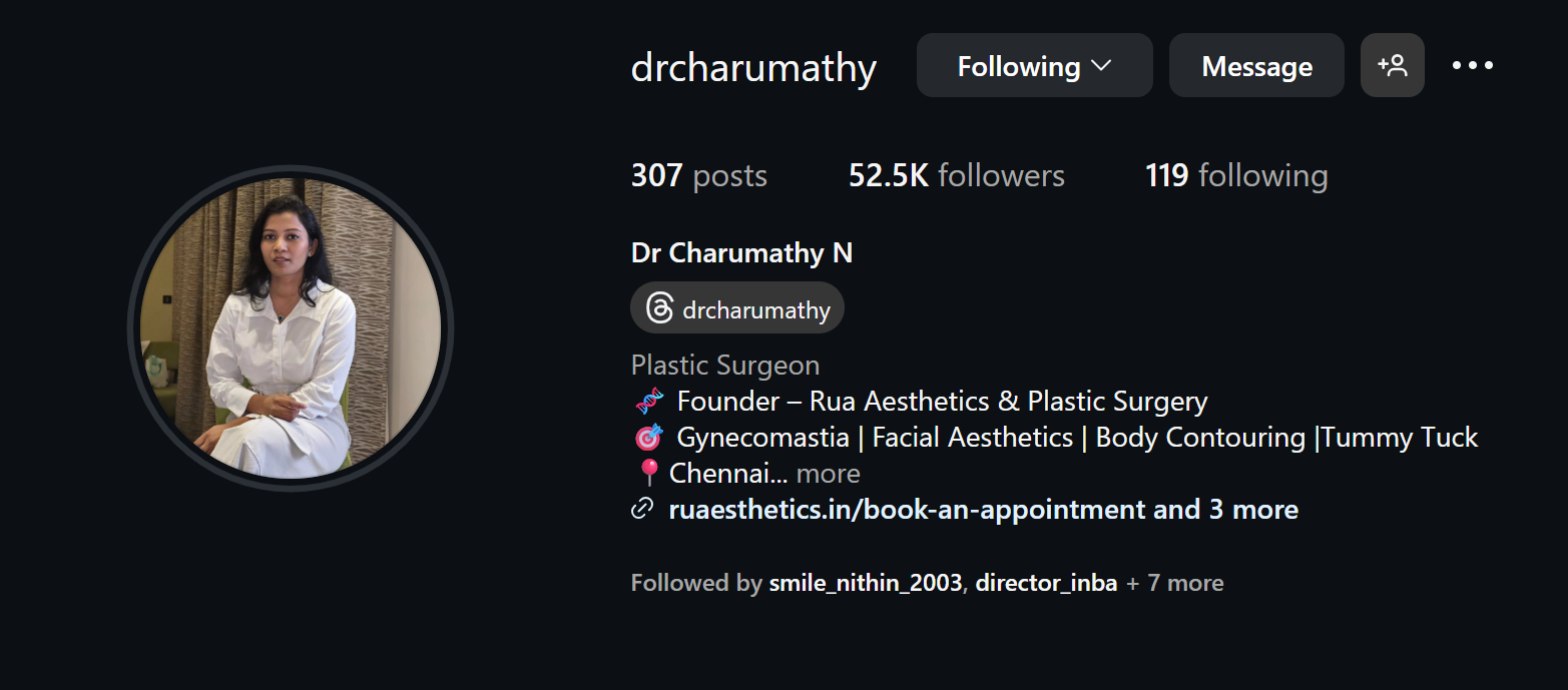 Dr Charumathy profile screenshot