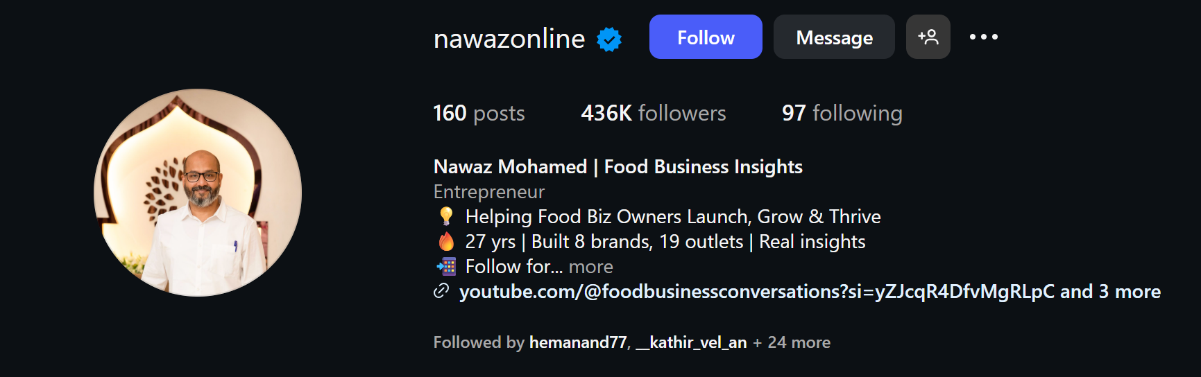 Nawaz Online profile screenshot